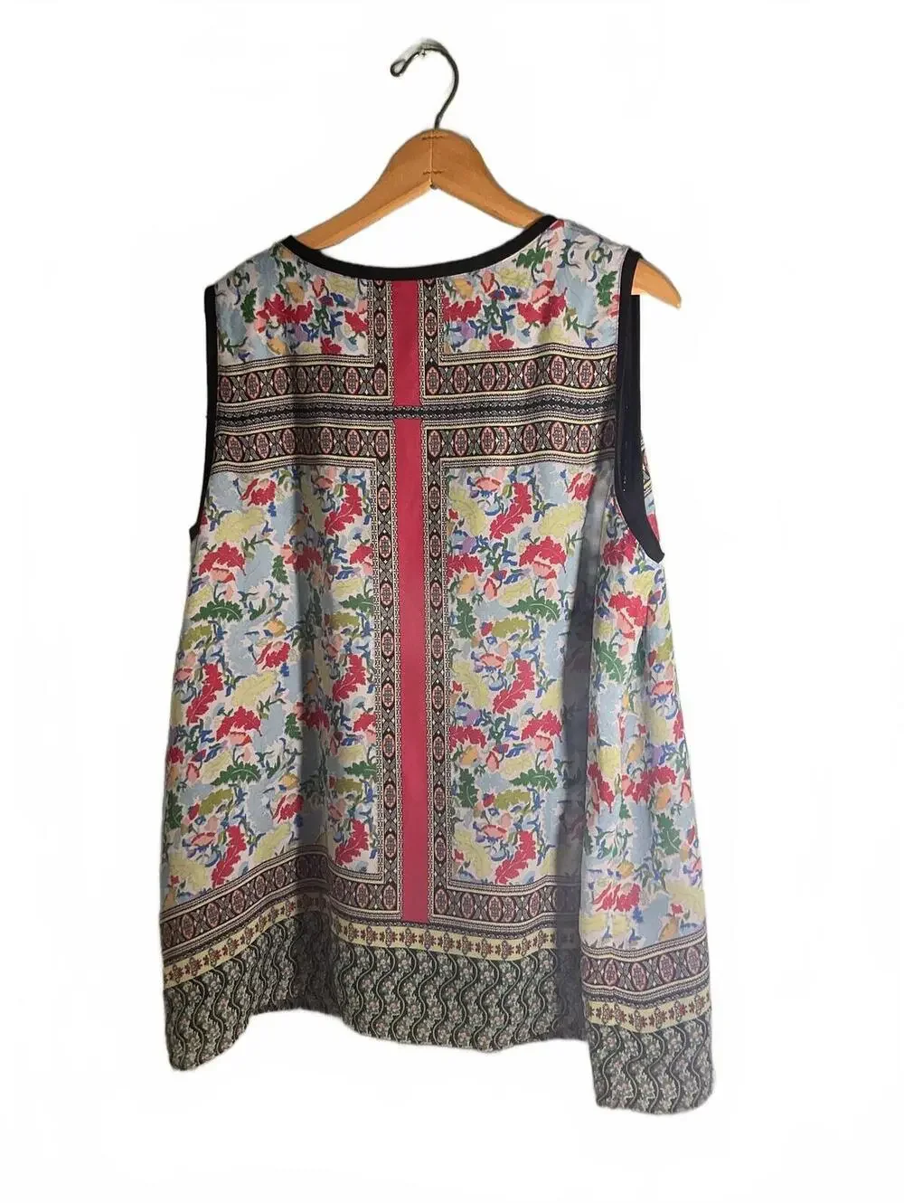Susan Graver Floral Print Two-Piece Set - Jacket & Sleeveless Top XL - Picture 7 of 11